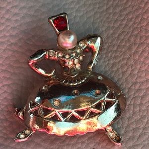 ✨RARE✨40’s Vintage Pot Metal Rhinestone Lady